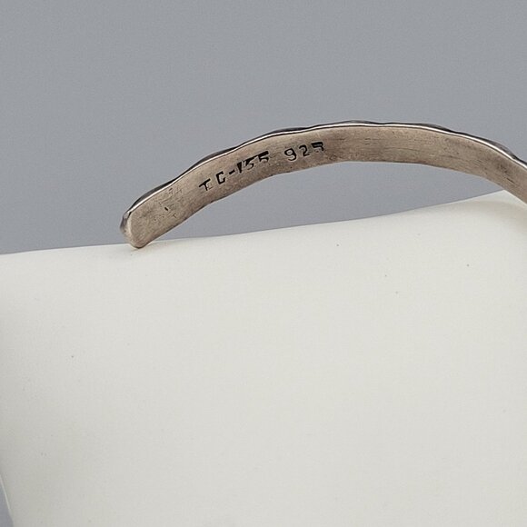 Taxco Mexican Sterling Silver 925 Diamond Pattern Cuff Bracelet Unisex - Picture 6 of 8